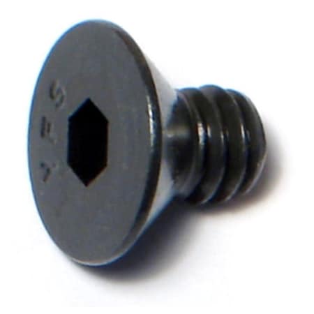 Midwest Fastener 1/4"-20 Socket Head Cap Screw, Flat, Plain Steel, 3/8 in Length, 100 PK 09067